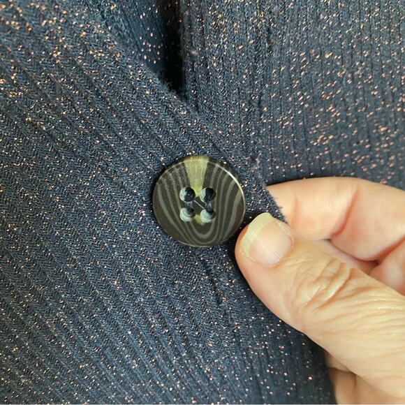 We The Free Midnight Blue Knit Cardigan duster with copper rose shimmer medium - Picture 7 of 13